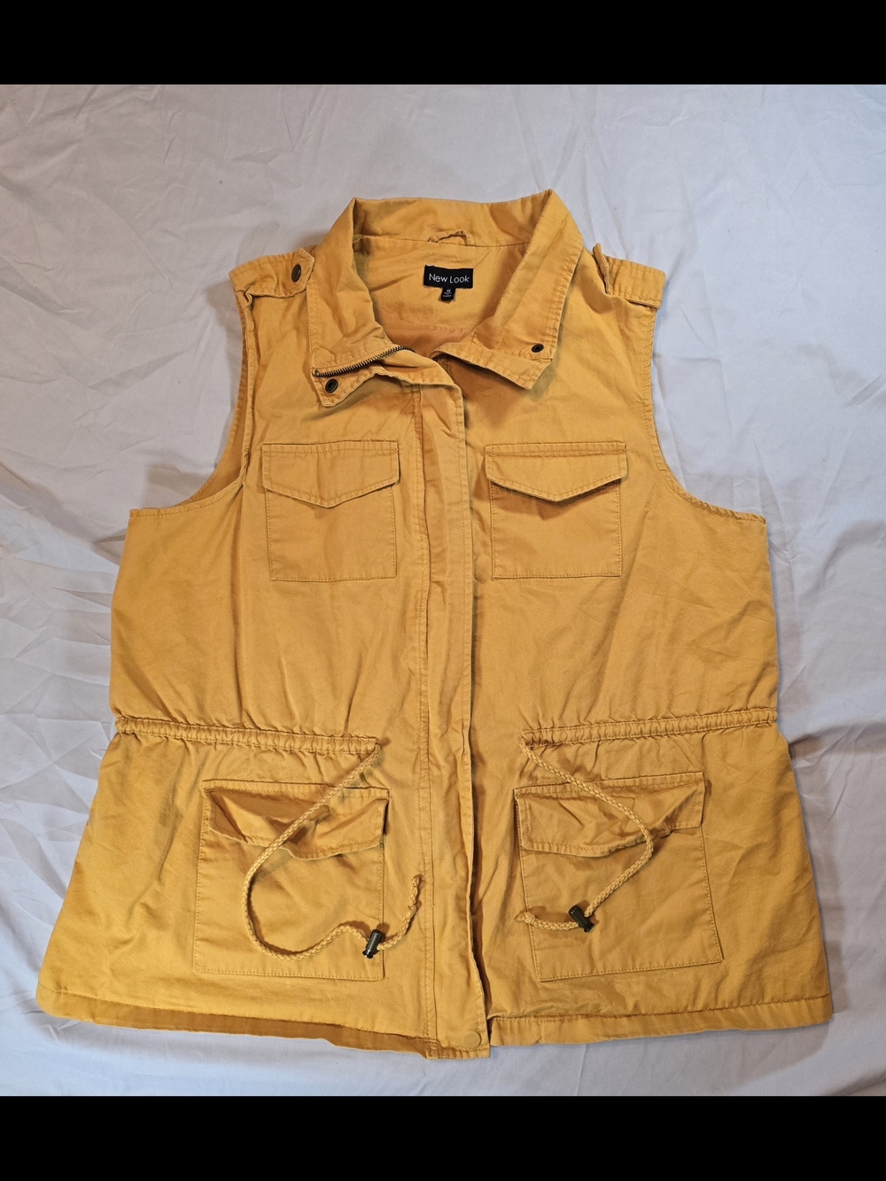 New Look Sleeveless Utility Vest in Yellow Women's Size 1X
